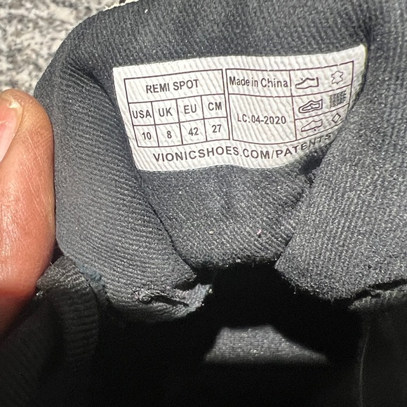 Vionic Remi Spot Animal Print Black cream Suede Leather Sneaker women’s Sz 10 - Picture 8 of 9